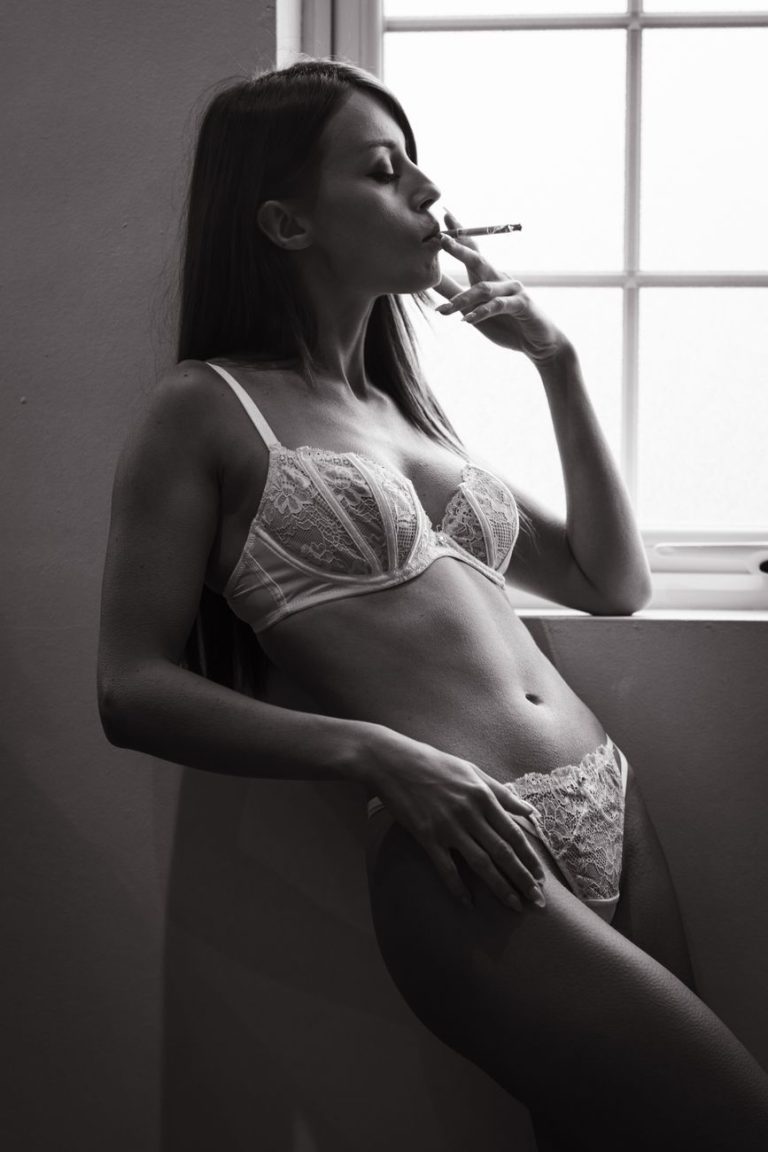 Intimate boudoir setting