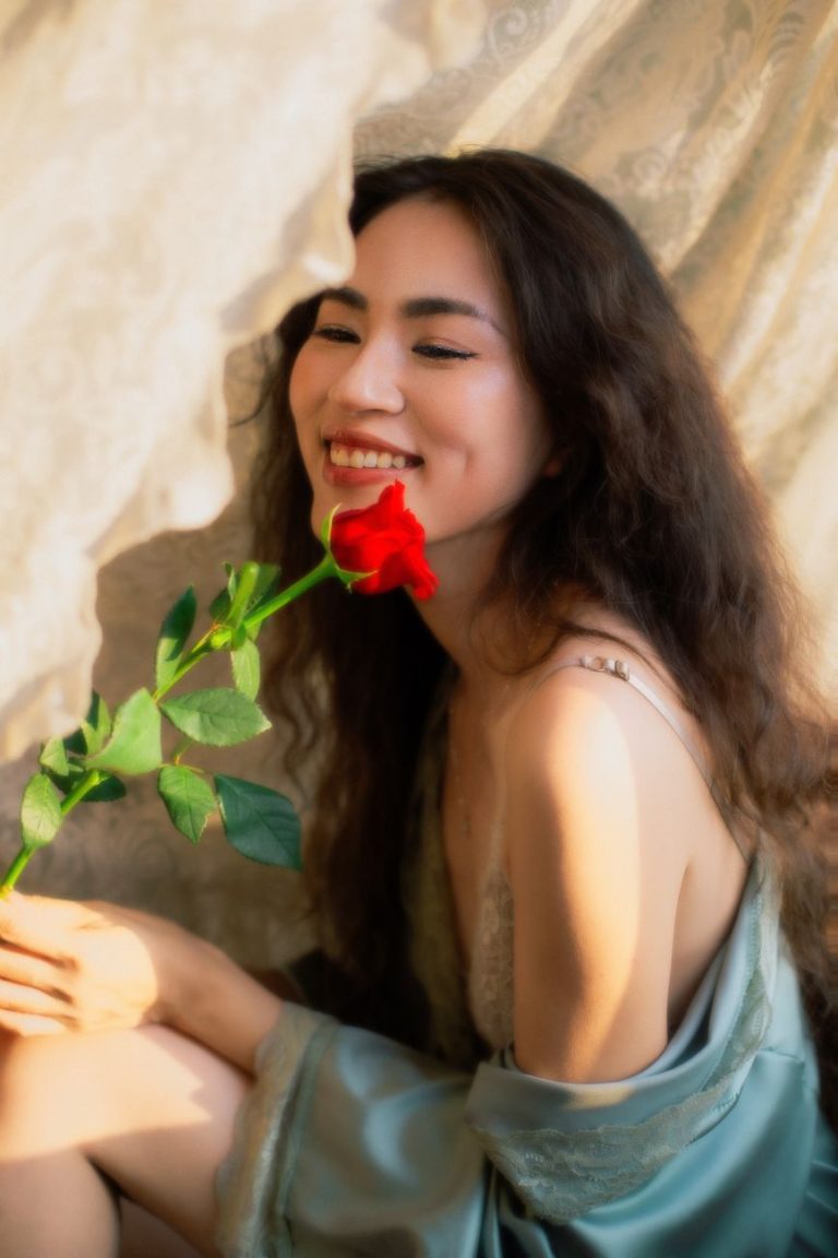 Intimate boudoir setting