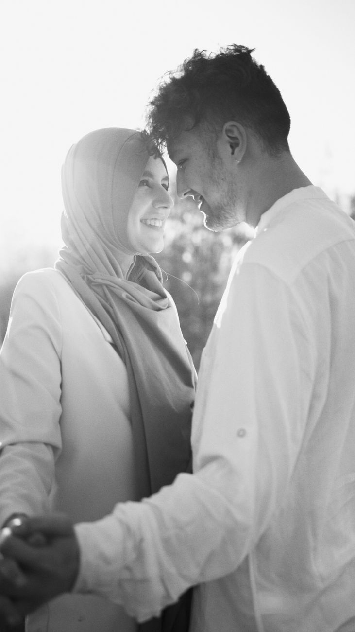 Couple embracing