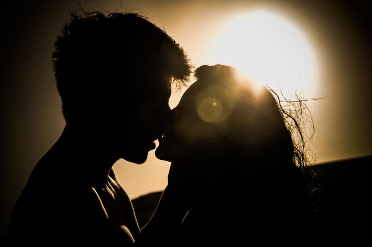 Couple embracing