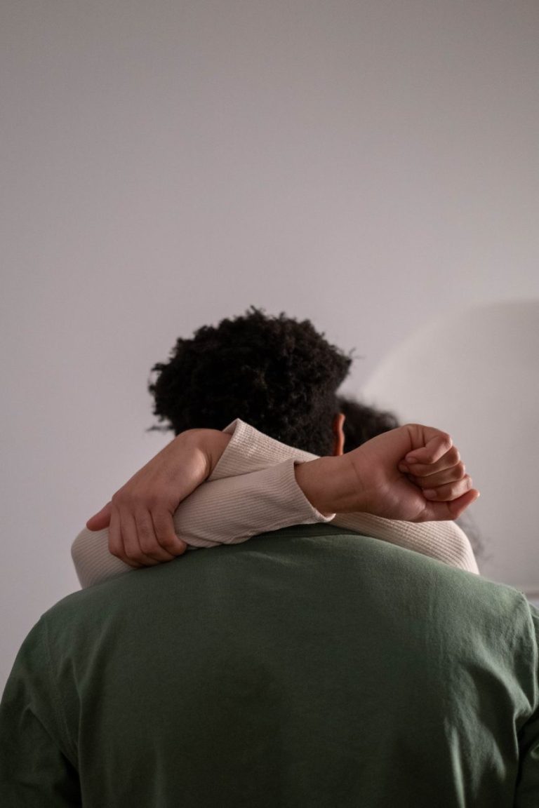 Couple embracing