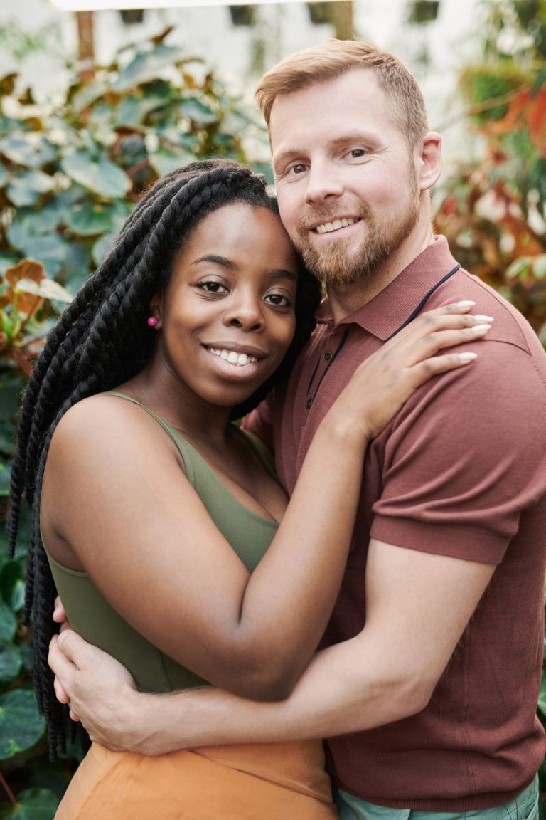 Couple embracing