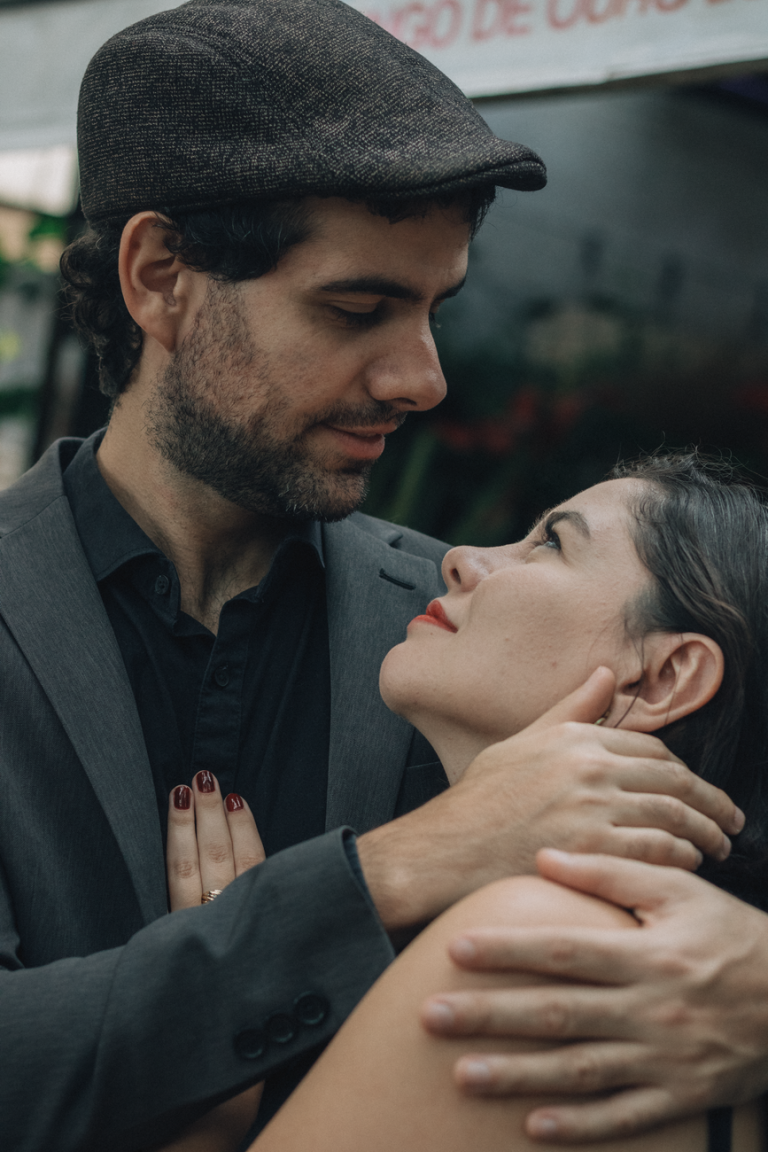 Couple embracing