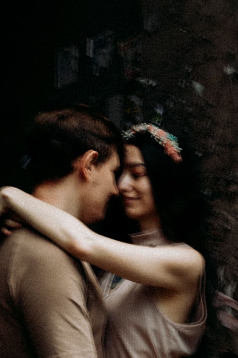 Couple embracing